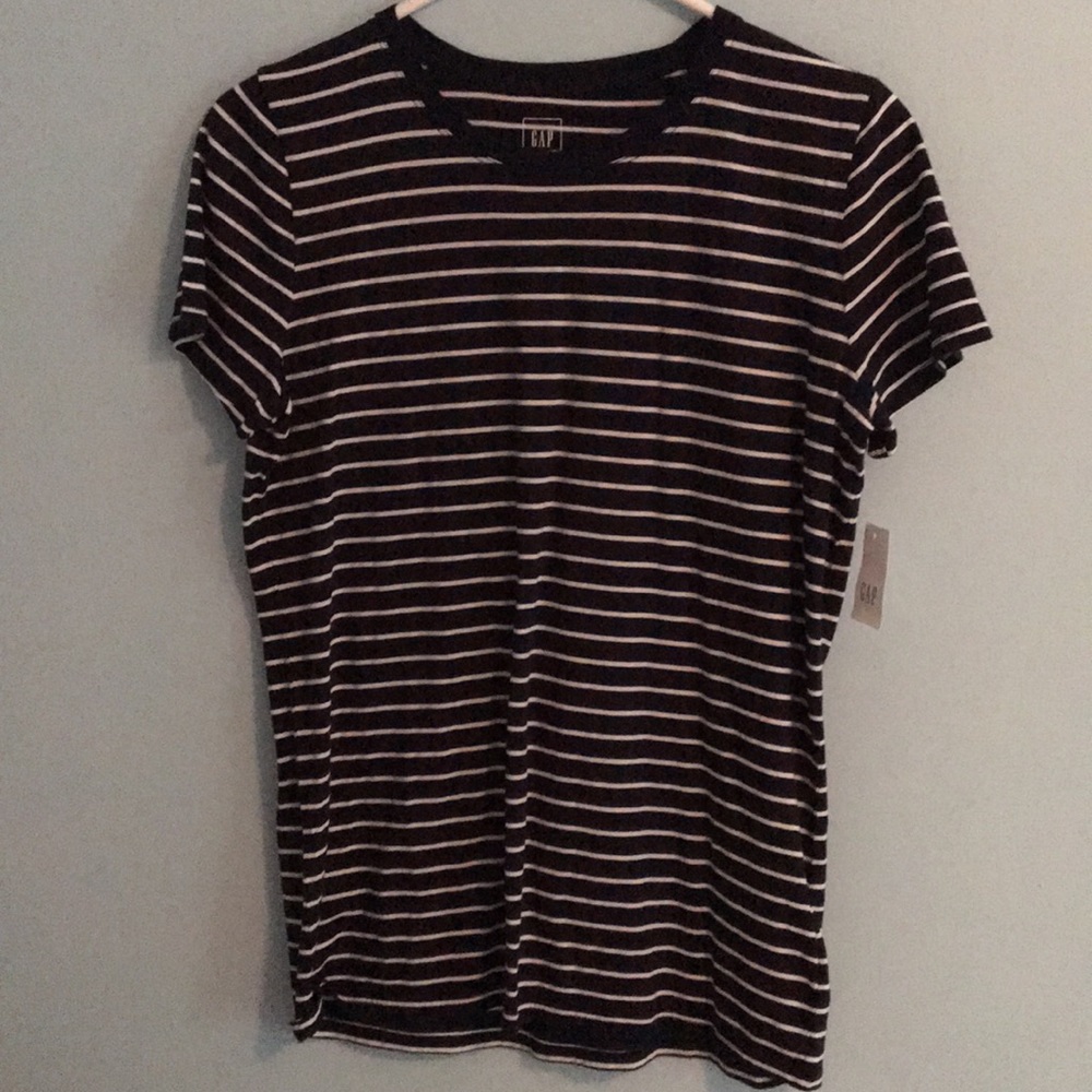 Dark blue and white T-shirt